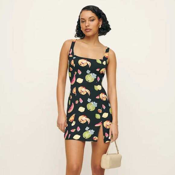 Reformation Noha Fruit Mini Dress in Juicy - Picture 4 of 8